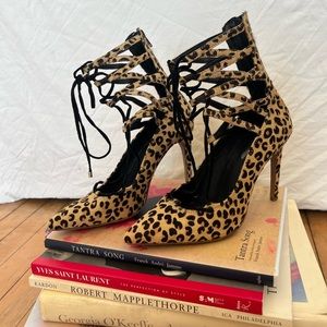 Jeffrey Campbell Suede Leopard Heels